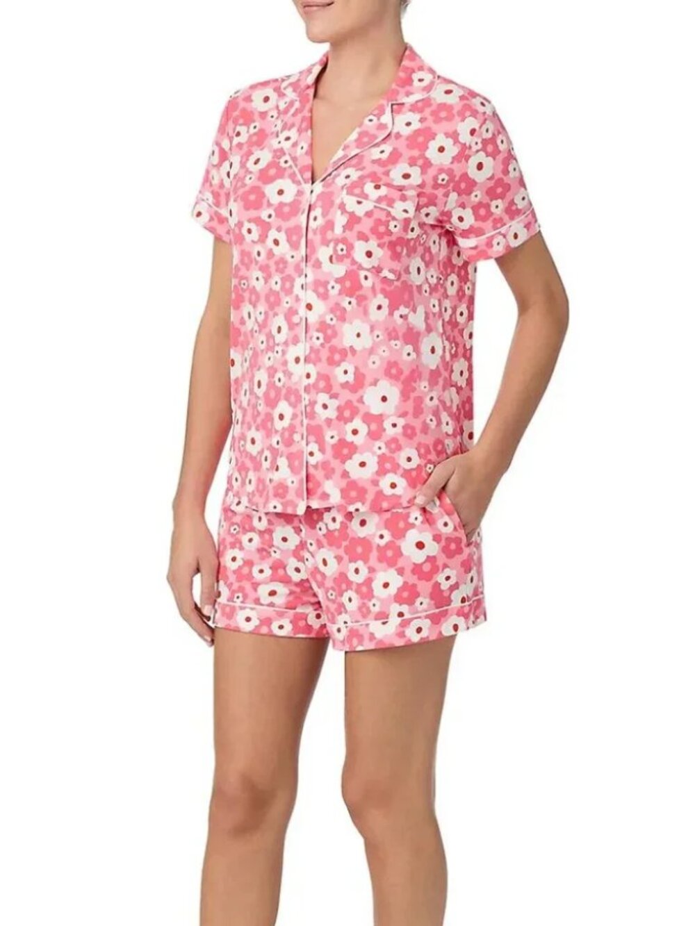 Printed Short-Sleeve Shirt & Boxer 2-Piece Pyjama